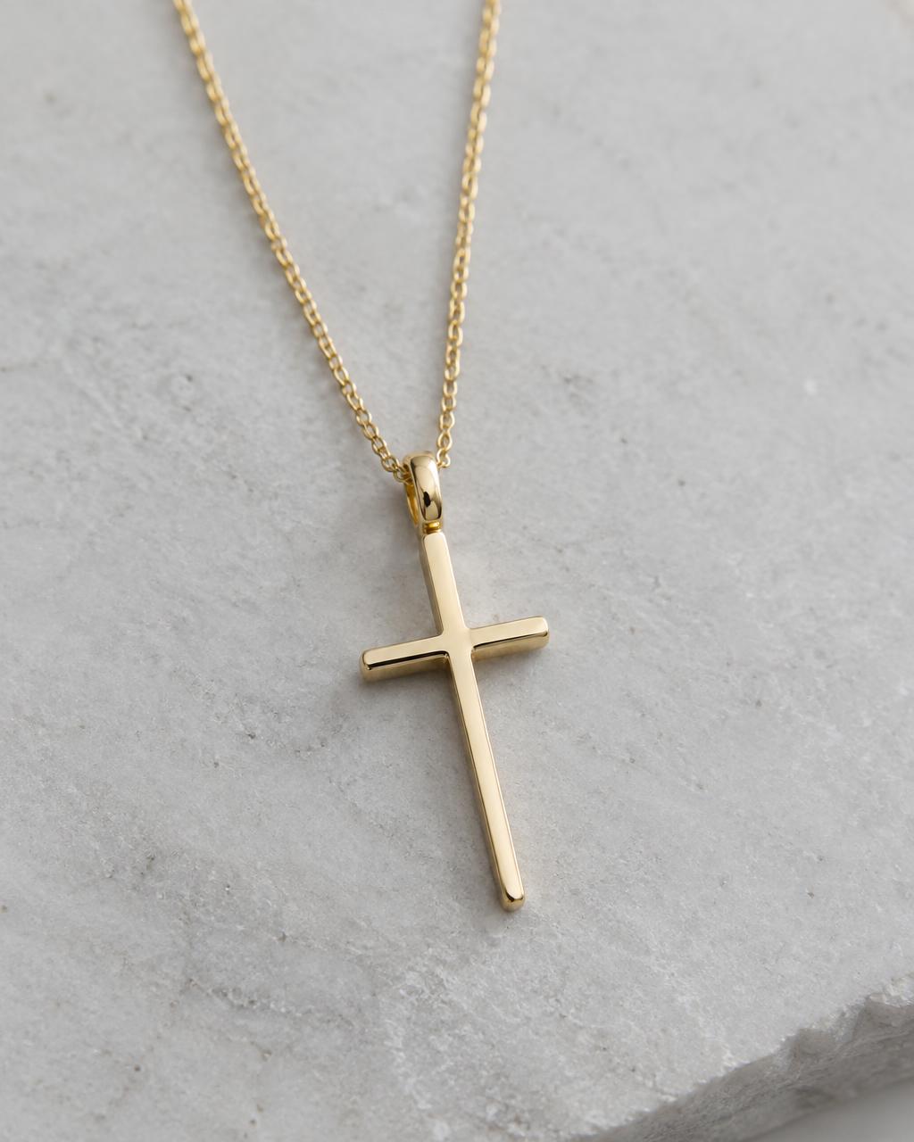 Simple Cross Pendant, 14k Gold-Filled